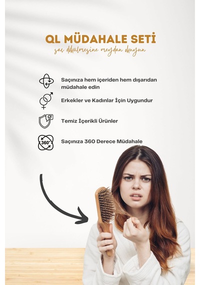Quality Life Saç Dökülmesine Karşı Şampuan 3 x 300 ML + Saç Vitamini 3 x 60 Tablet + Serum 3 x 50 ML