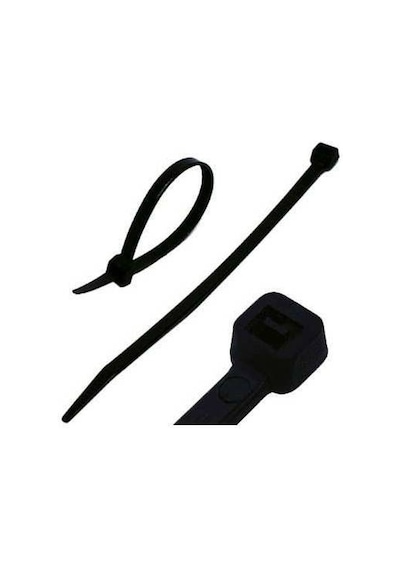 Skauto Kablo Bağı Plastik Cırt Kelepçe 4.8X380 MM Siyah 100 Adet
