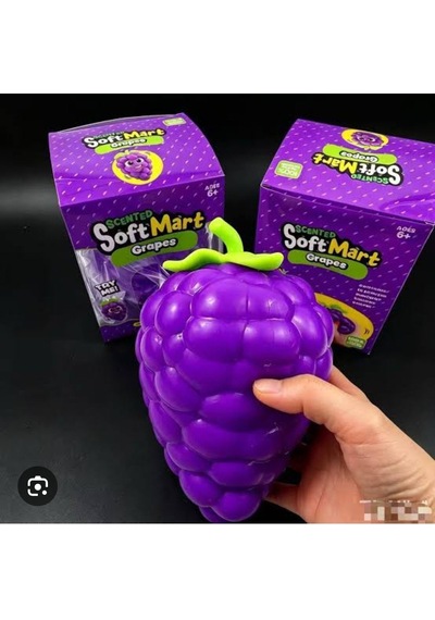 Üzüm Squishy Dev Boy Stres Oyuncağı 18 Cm Yumuşak Sıkmalı Yavaş Yükselen Sukuşi