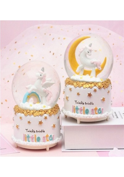Unicorn Kar Motorlu Işıklı Ve Müzikli Büyük Boy Kar Küresi