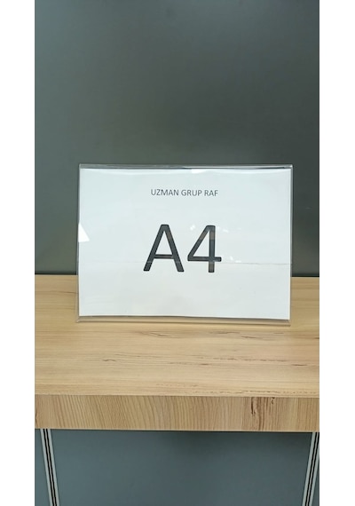 Uzmangrupraf Uzman Grup Raf A4 Pleksi Fiyat Etiketliği - 3'Lü Paket - L Tipi