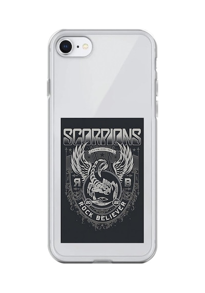 Apple Uyumlu iPhone 8 Şeffaf Kılıf Scorpions Tasarımlı