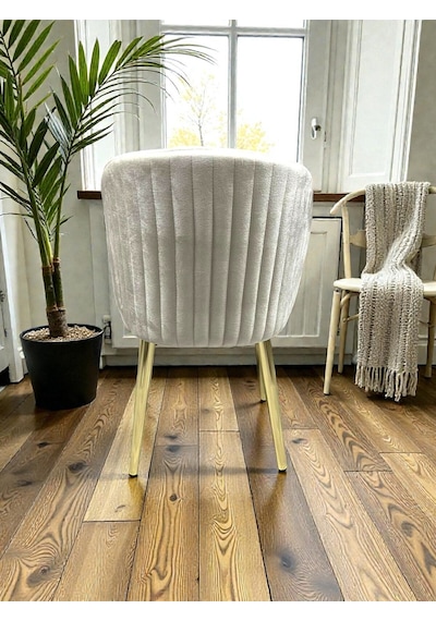 Msy Home 4 Kişilik Exclusive Kelebek Black Marble Gold Ayaklı Modern Yemek Odası Grubu 4512 Bej