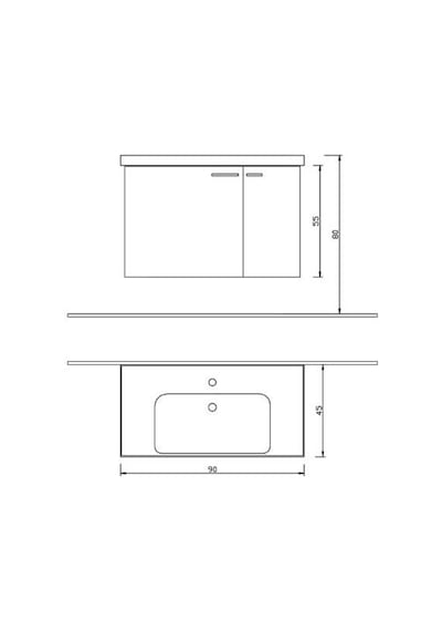 Denko Terra 90 Cm Mdf Alize Banyo Dolabı Alt Modül Ve Lavabo Çok Renkli Denko Terra 90 Cm Mdf Alize Banyo Dolabı Alt Modül Ve Lavabo Çok Renkli