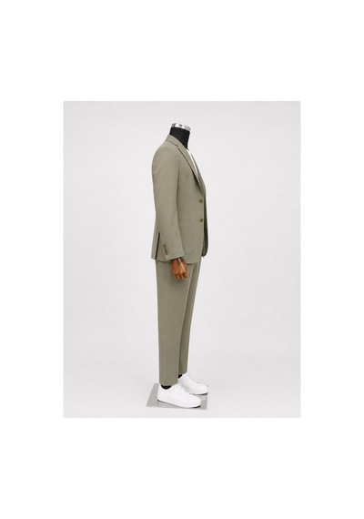 Suit Aydın İtalyan Kesim Spor Takım Elbise Spor Jogger Takım Elbise Jakarlı Kumaş Haki