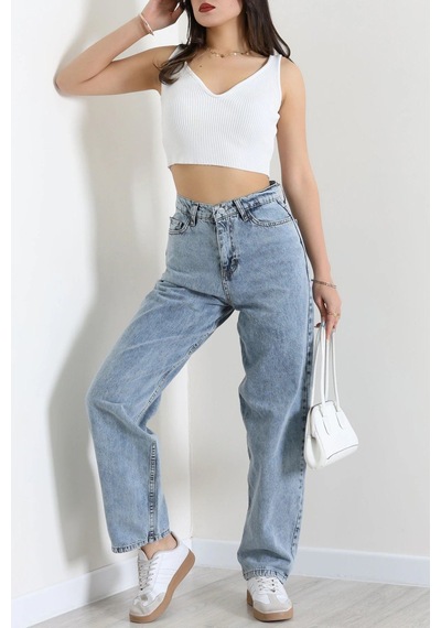 Modi Baggy Kot Pantolon Açıkmavi - 31536.2088. Altın - Siyah
