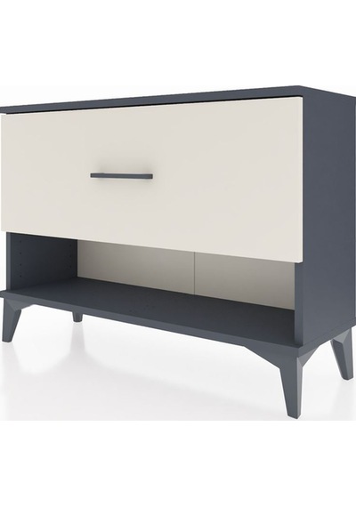 Arges Şifonyer Tek Çekmeceli 88x30x64 Antrasit-aytaşı Antrasit