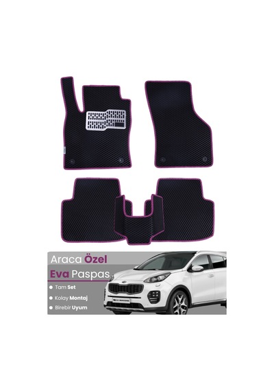 Kia Sportage 2015-2021 Uyumlu Eva Paspas Tam Set Araca Özel,kolay Montaj,su Geçirmez 897