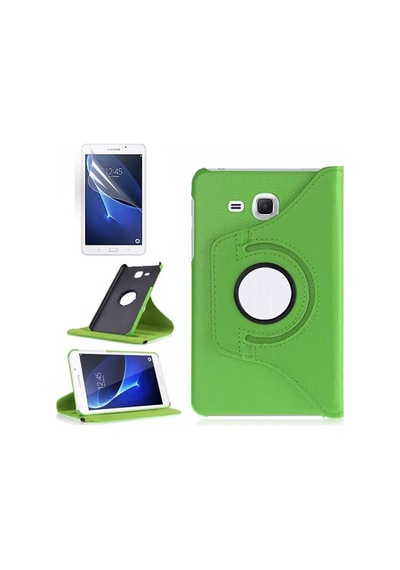 Aksesuarcim 4 Sm-t280 T285 İle Uyumlu Kılıfı Suni Deri 2 Farklı Stand Olabilen Darbe Korumalı 360 Dönebilen Tablet Kılıfı Yeşil Sku: Zeusb0fhhy65ck Arka Kapak