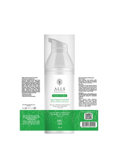 Alls Biocosmetics Yağsız Prebiyotik Nemlendirici Krem 50 ML