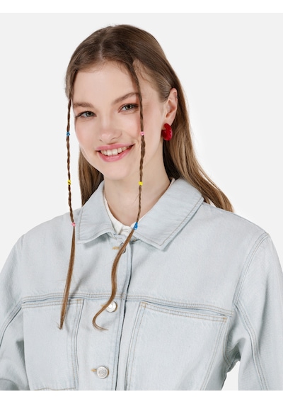 Colins Normal Kesim Mavi Kadın Ceket Denim
