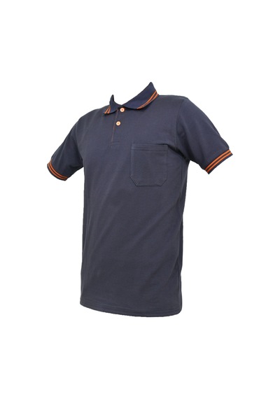 Ssm Çizgili Polo Yaka Füme Tshirt