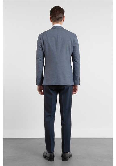 İmza Lacivert Kırlangıç Yaka Kazayağı Desen Slim Fit 6 Drop Takım Elbise 1001255174