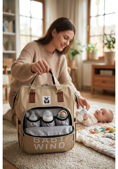 Mygeppetobag Bebek Bakım Çantası Bej