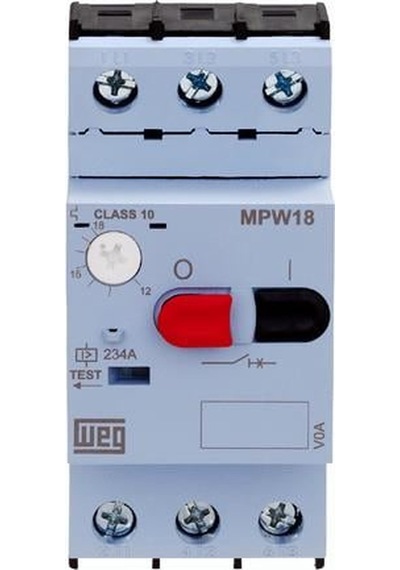 Weg Mpw18-3-d025 0,8 Kw, 1,6 2,5 A, 100 Ka, 18 A Anma Akımı, Motor Koruma Şalteri