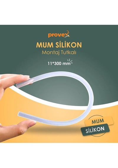 Mum Silikon Kalın 11mm 30cm 1kg 30 Adet