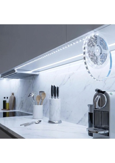 Buffer Beyaz Led Şerit 5m 60 Led/m 12v 14.4w Güçlü 3 Çipli Işık Şerit Led