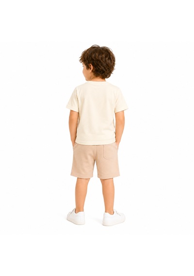Tucankids Baskılı Erkek Çocuk İkili Takım Bej