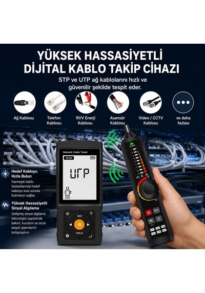 Novacom Nvc-lt300s 3'' Lcd Ekranlı Tdr Metraj - Pse Voltaj - Fiber Optik Kablo Test Cihazı