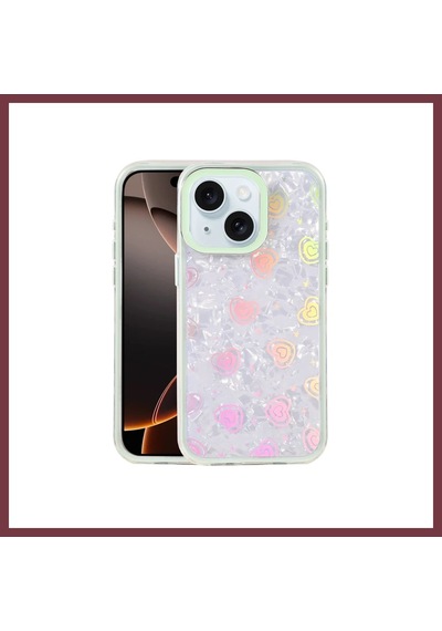 Storeşahin Apple Uyumlu iPhone 14 Lumi Desenli Kapak - Yeşil Shn0720