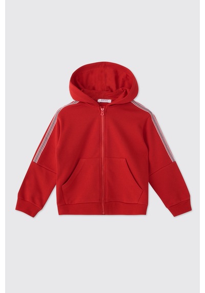 Panço Erkek Çocuk Fermuarlı Kırmızı Sweatshirt 2611bk08010