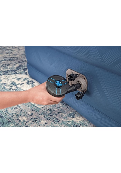 Bestway 69075 Fortech Yorgan Dokulu Çift Kişilik Dahili Elektrikli Pompalı Şişme Yatak 2.03m X 1.52m X 46cm Mavi