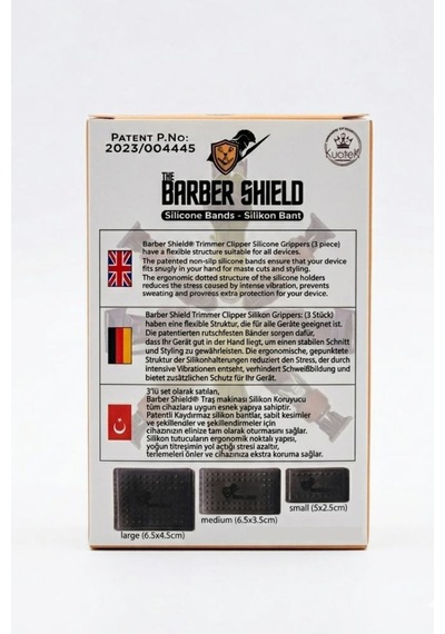 The Barber Shield Silikon Makine Kaydırmazı Farklı Ebat & Renklerde 3'lü Paket