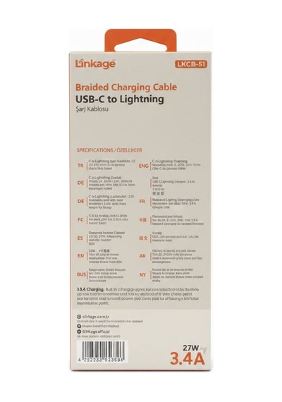 Lkcb-51 Usb-c To Lightning 27w Şarj Kablosu