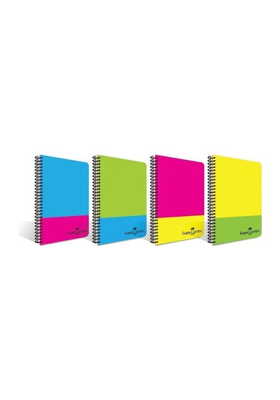Pp Kapak Neon 120 Yaprak A4 Kareli Defter 4lü Set