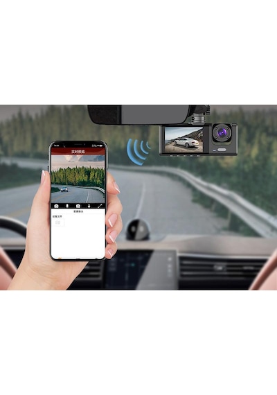 Black Box Cr52 Full Hd 1080p Wifi Araç Kamerası - 3 Kameralı Ön, Kabin İçi, Arka , 2.0 Inç Ekran, Park Takibi Ve G-sensor Desteği