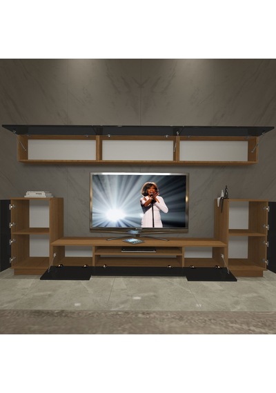 Decoraktiv Trendstyle 9s Mdf Tv Ünitesi Tv Sehpası Ceviz - Siyah