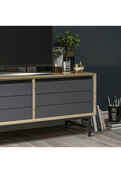 Minar Lery Tv Ünitesi Soft - Artisan/mat Siyah/antrasit Minar Lery Tv Ünitesi Soft - Artisan/mat Siyah/antrasit