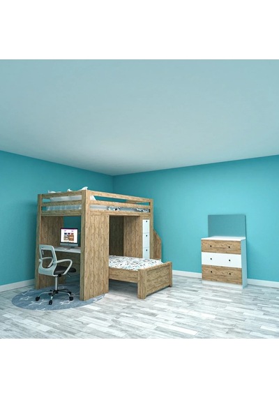 Quart Genç Odası Takımı Mdf Siyah Quart Genç Odası Takımı Mdf Siyah