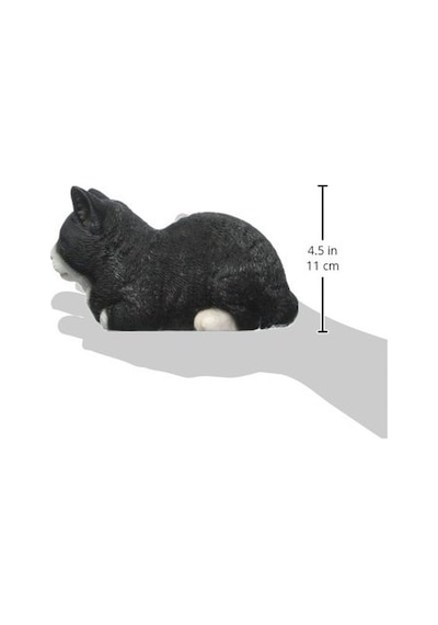 Ltd Geschenk Statue Schlafende Katze Schwarz Weiß