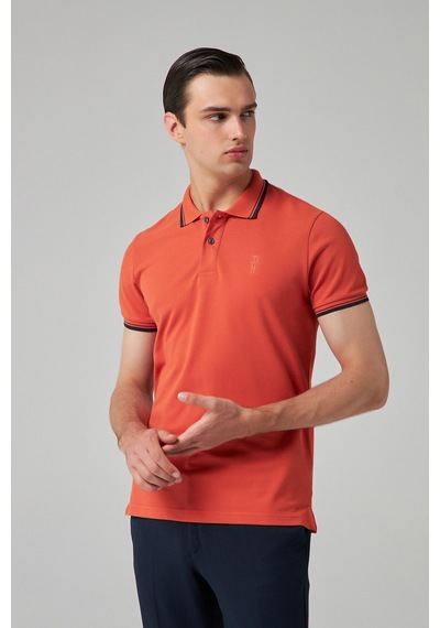 D's Damat Twn Slim Fit Turuncu Düz Örgü T-Shirt 0Ec146011783M Turuncu