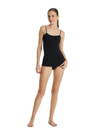 Blackspade Kadın Slip Aura Satin 1400 - Siyah