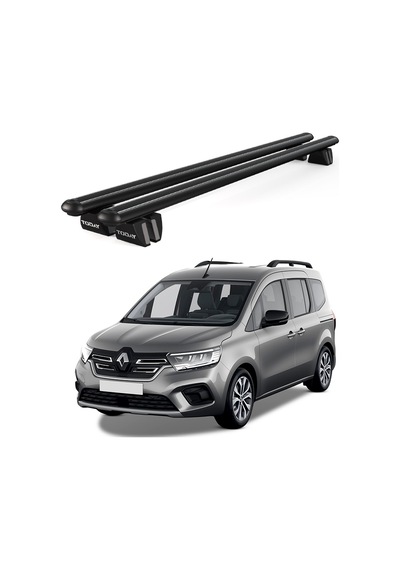 Pençe Renault Kangoo 2007-2021 Uyumlu Siyah Ara Atkı Port Bagaj Tavan Barı