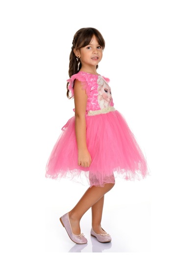 Mnk Baby & Kids Kız Çocuk Parti Kostüm Elbisesi M00674 Pembe