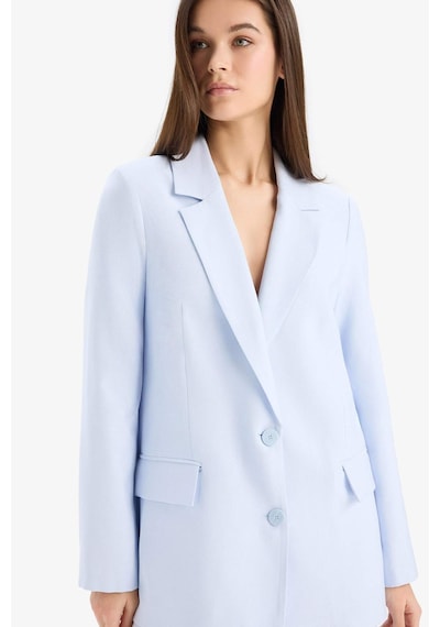 DeFacto Afra x Defacto Oversize Geniş Kalıp Tensel Blazer Ceket Z8276AZ25SPBE472 Mavi DeFacto Afra x Defacto Oversize Geniş Kalıp Tensel Blazer Ceket Z8276AZ25SPBE472 Mavi
