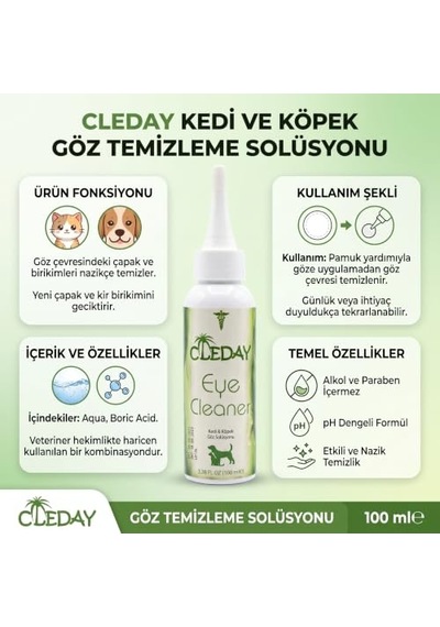 Kedi Ve Köpek İçin Göz Temizleme Solüsyonu - 100 Ml