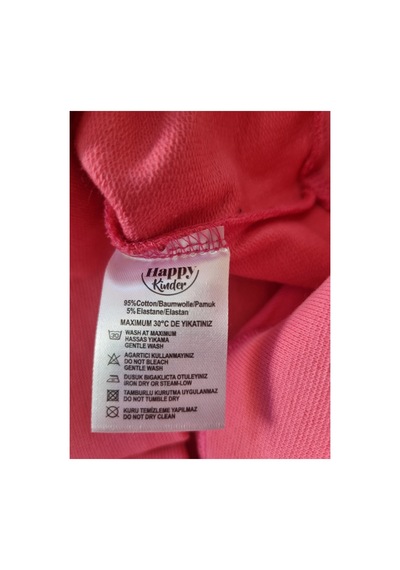 Uğur Bebe %100 Pamuk Kız Çocuk Eşofman Takımı Pembe Gri Happy Kinder Baskılı Sweatshirt Jogger Alt Spor Takım Pembe Pembe