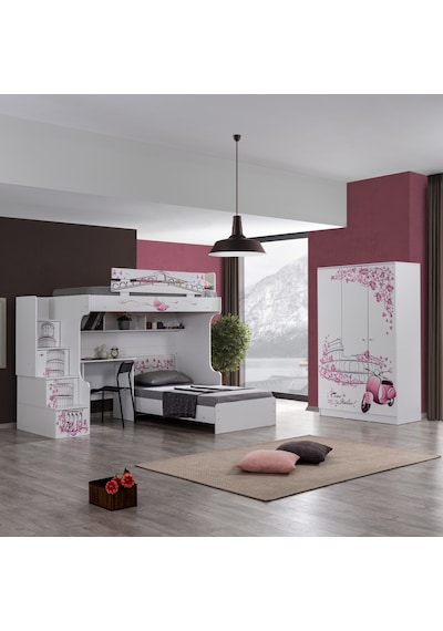 Ranza, Pisa Ranza Karyola Masa 3 Kapaklı Dolap 90 X 190 CM