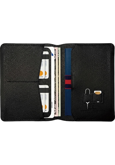 Wiwu Master Passport Wallet Pasaport Rfıd Özellikli Kart Ve Sim Bölmeli Pu Deri Cüzdan Siyah