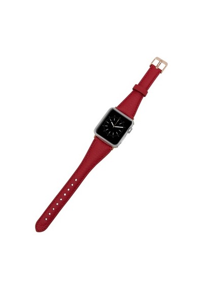 Bouletta Watch Uyumlu Deri Kordon 42-44-45Mm Slim Erc2 Kırm