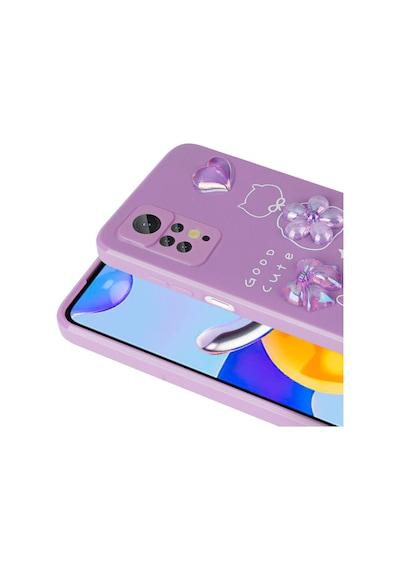 Xiaomi Redmi Note 12 Pro 4g Kılıf Kabartma Figürlü Parlak Zore Toys Silikon Kapak Light Green