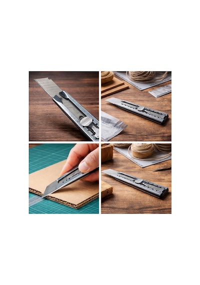 Metal 18 Mm Uçlu 15 Cm Falçata, Maket Bıçağı, Gümüş