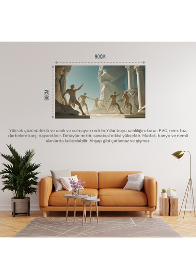 Soyut Tablo Fantastik Niş 04 Çerçevesiz 90x60cm Pvc Tablo