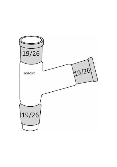 Cam Adaptör 19 / 26 - İki Boyunlu 45 Derece Açılı
