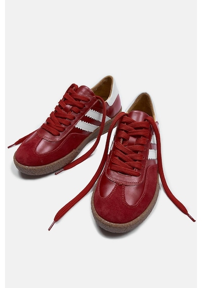 Sasha Kırmızı Hakiki Deri Kadın Sneaker Kırmızı