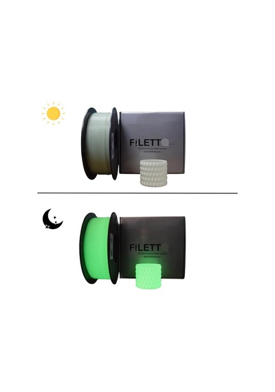 Filetto Pla+ Filament 1.75mm 1 Kg - Glow Yeşil